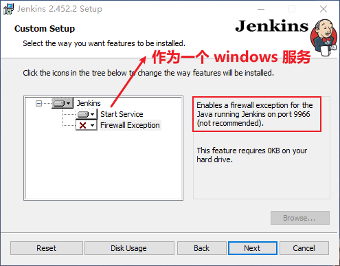 Windows 环境 Jenkins 安装步骤：Custom Setup