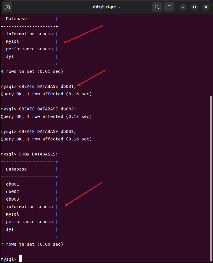 MySQL 安装成功，新建数据库