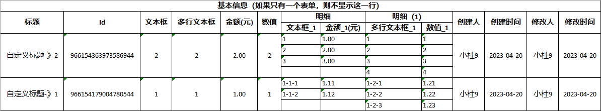 有线的包含中文的表格